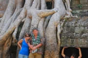 Ancient Trees of the temple had covered the walls in centuries of time
