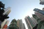 Jamia Mosque amid the intense tall residences