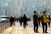 Views of skyscraper defined Hong Kong island from Kowloon district