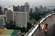 Great views from the Marina Bay Sands Hotel roof-top terrace