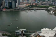Great views from the Marina Bay Sands Hotel roof-top terrace