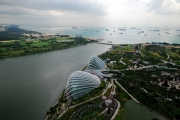 Great views from the Marina Bay Sands Hotel roof-top terrace