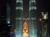 Petronas Towers look fantastic at night.