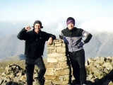 At the top of Mt. Scafell, the highest peak of England.