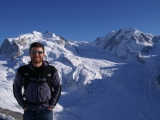 Admiring the highest peak of Switzerland, Mt Monterosa, Gornergrat