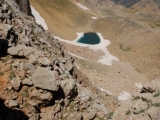 Lake Karagol from the summit ridge.