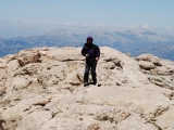Gusty and freezing cold winds at the top.