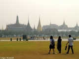 The incredible skyline of Bangkok with temples and palaces
