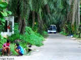 Waiting for our bus
